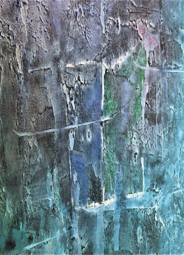 Peinture intitulée "vibrations bleues n…" par Monro, Œuvre d'art originale, Acrylique