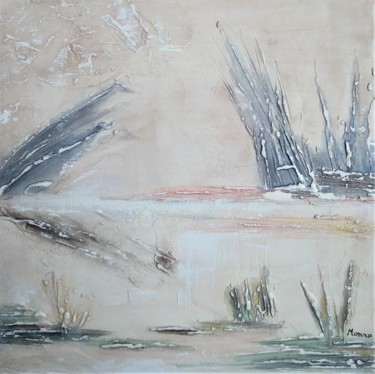Peinture intitulée "terres incertaines…" par Monro, Œuvre d'art originale, Huile
