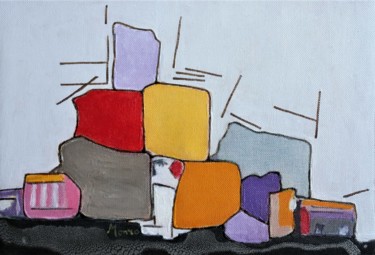 Peinture intitulée "construction1.jpg" par Monro, Œuvre d'art originale, Acrylique