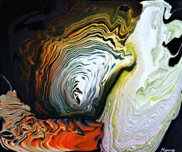 Peinture intitulée "d'eau et de feu.jpg" par Monro, Œuvre d'art originale, Acrylique