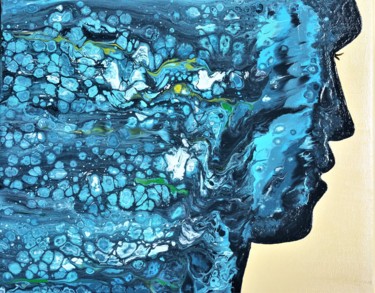 Malerei mit dem Titel "Sortie de bain" von Monro, Original-Kunstwerk, Acryl