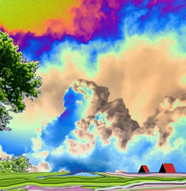 Digitale Kunst mit dem Titel "Ciel 4" von Monro, Original-Kunstwerk, Digitale Malerei