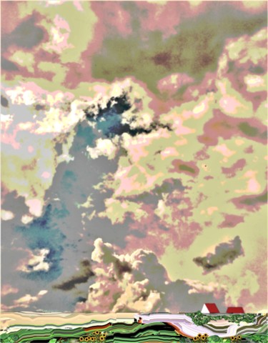 Arts numériques intitulée "Ciel 5" par Monro, Œuvre d'art originale, Peinture numérique
