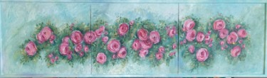 Schilderij getiteld "Roses roses" door Rosa Montal Riba, Origineel Kunstwerk, Olie