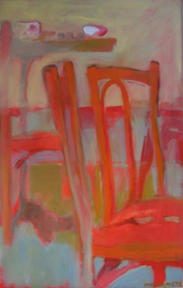 Peinture intitulée "Deux chaises" par Montamets, Œuvre d'art originale, Acrylique