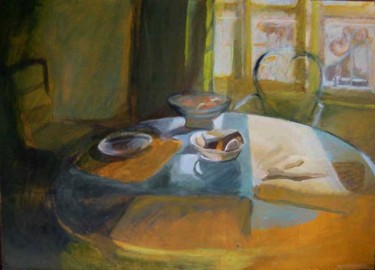 Painting titled "Après le petit déje…" by Montamets, Original Artwork