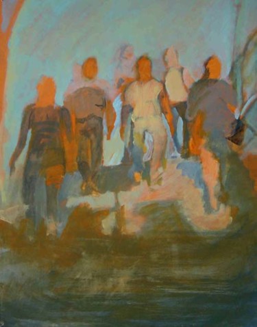 Peinture intitulée "La descente des mar…" par Montamets, Œuvre d'art originale