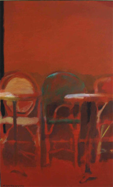 Peinture intitulée "Chaises rangées 2" par Montamets, Œuvre d'art originale