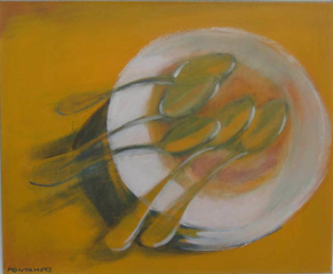 Pintura titulada "Après le repas" por Montamets, Obra de arte original