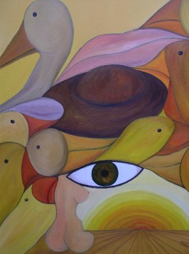 Pintura titulada "el sueño de dulcinea" por Rona Monte, Obra de arte original