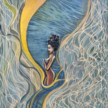 Painting titled "African woman body…" by Julia Brinkfrau, Original Artwork, Oil