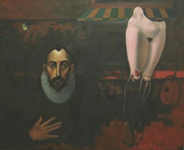 Pintura titulada "La lección de anacr…" por Matías Montero Lacasa, Obra de arte original