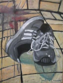 Pintura titulada "Par de zapatillas c…" por Matías Montero Lacasa, Obra de arte original