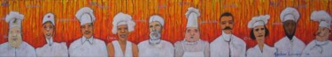 Pintura titulada "Cocineros" por Matías Montero Lacasa, Obra de arte original