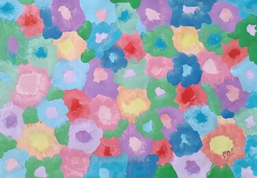 Painting titled "Flowers" by Montse Barberà Pujol, Original Artwork, Gouache