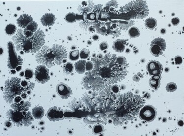 Pintura titulada "A vista de microsco…" por Montserrat Garcia Falco, Obra de arte original, Acrílico