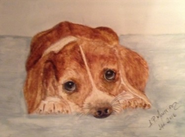 绘画 标题为“Beagle” 由Armindo Monteiro (Pedrosa), 原创艺术品, 水彩