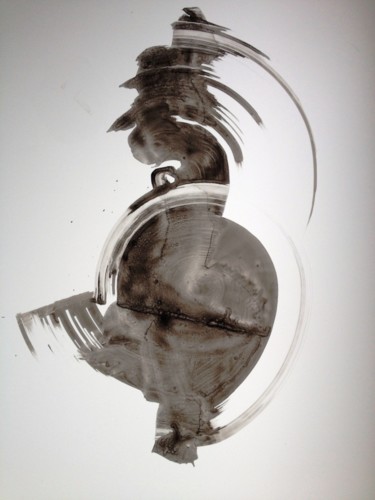 Ζωγραφική με τίτλο "Lanavanguard" από Monyke Mine-Lamare, Αυθεντικά έργα τέχνης, Μελάνι