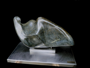 Sculpture titled "Stéatite" by Monyke Mine-Lamare, Original Artwork, Stone