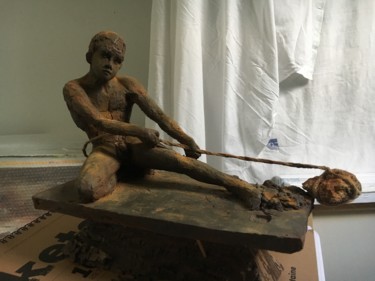 Rzeźba zatytułowany „la pierre” autorstwa Monyke Mine-Lamare, Oryginalna praca, Terakota
