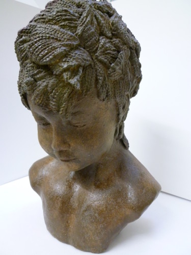 Sculptuur getiteld "enfant" door Monyke Mine-Lamare, Origineel Kunstwerk, Terra cotta