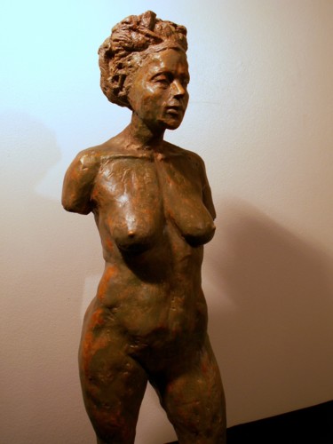 Sculpture intitulée "Cecile" par Monyke Mine-Lamare, Œuvre d'art originale, Plâtre