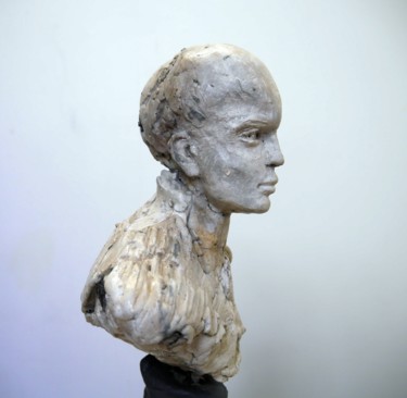 Skulptur mit dem Titel "buste" von Monyke Mine-Lamare, Original-Kunstwerk, Ton