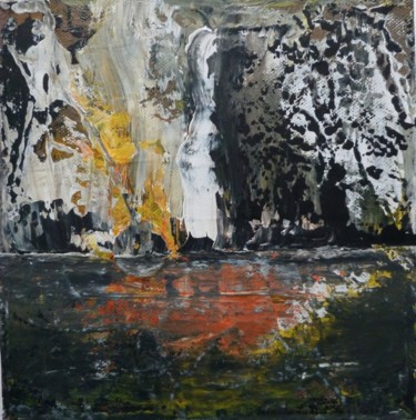 Peinture intitulée "cascade" par Monyke Mine-Lamare, Œuvre d'art originale, Acrylique