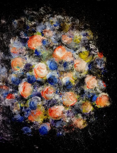 Картина под названием "Illusion Flowers" - Karma Castilho, Подлинное произведение искусства, Акрил