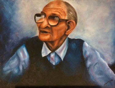 Картина под названием "Grandpa" - Charmaine Moore, Подлинное произведение искусства, Масло