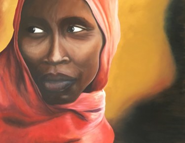 Painting titled "Woman 1" by Charmaine Moore, Original Artwork, Oil
