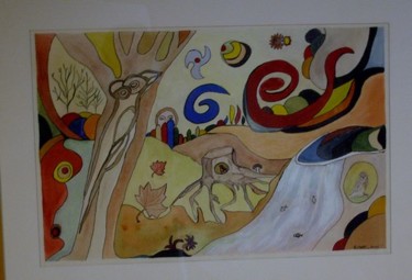 Peinture intitulée "Fantasmagorie" par Bernadette Mora, Œuvre d'art originale