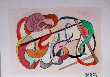 Peinture intitulée "Arabesque" par Bernadette Mora, Œuvre d'art originale