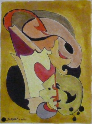 Peinture intitulée "Imbroglio" par Bernadette Mora, Œuvre d'art originale