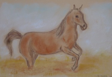 Dessin intitulée "chevalpastel3.jpg" par Bernadette Mora, Œuvre d'art originale, Autre