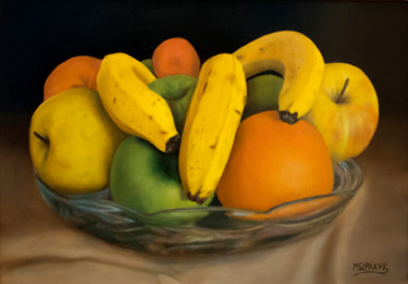 Malerei mit dem Titel "fruits" von Morakisvang, Original-Kunstwerk, Öl