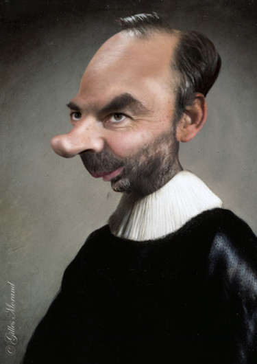 Digital Arts titled "Edouard Philippe" by Gilles Morand, Original Artwork