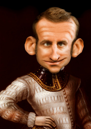 Digital Arts titled "Macron, Banquier Ro…" by Gilles Morand, Original Artwork