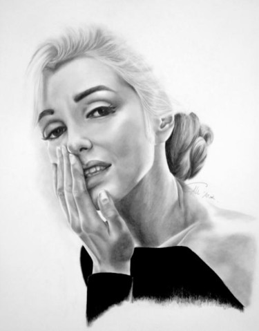 Zeichnungen mit dem Titel "Marilyn une légende…" von Corinne Morange, Original-Kunstwerk, Andere