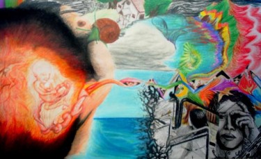 Pintura titulada "Luz, Vida y Quiebre" por El Amanecer De Los Colores, Obra de arte original, Oleo