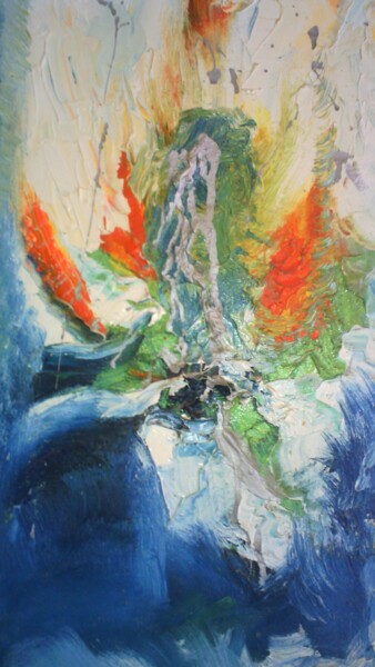Painting titled "VOLCAN" by Moreau Franck Didier, Original Artwork, Oil