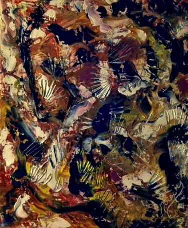 Painting titled "BLEUET" by Moreau Franck Didier, Original Artwork, Oil