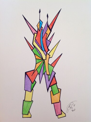 Dessin intitulée "Marche 1" par Moreau Franck Didier, Œuvre d'art originale, Crayon