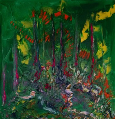 Schilderij getiteld "Flore" door Moreau Franck Didier, Origineel Kunstwerk, Olie