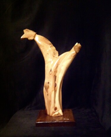 Sculpture titled "Coq" by Moreau Franck Didier, Original Artwork, Wood