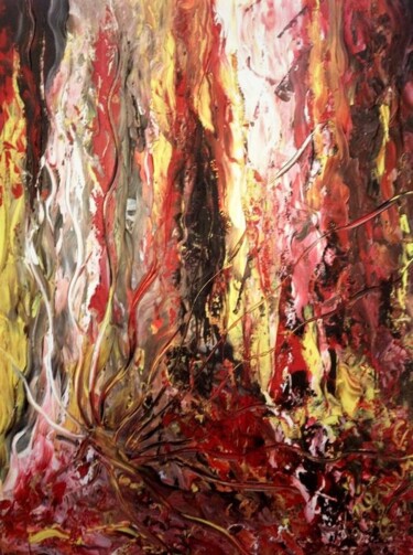 Painting titled "Actif" by Moreau Franck Didier, Original Artwork, Oil