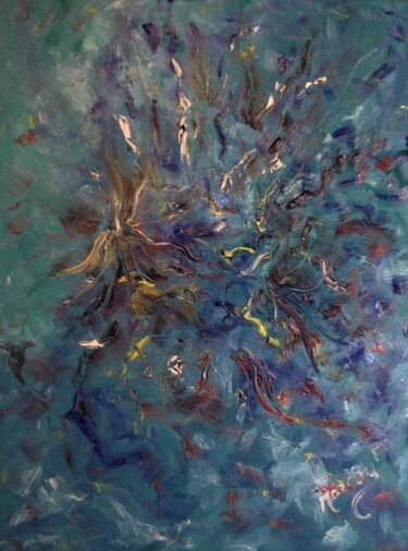Peinture intitulée "Araignée de Mer" par Moreau Franck Didier, Œuvre d'art originale, Huile