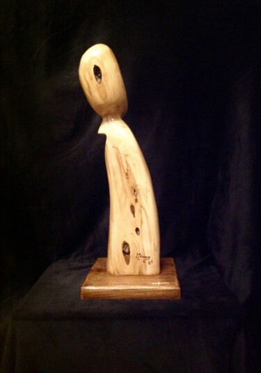 Sculpture titled "Enfantin" by Moreau Franck Didier, Original Artwork, Wood