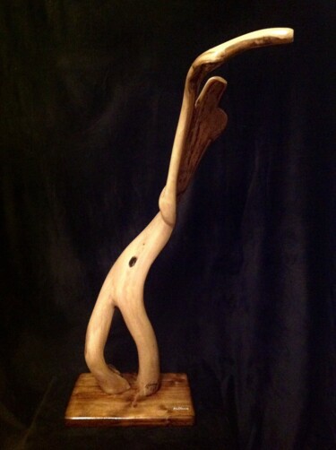 Sculpture titled "Batteur" by Moreau Franck Didier, Original Artwork, Wood