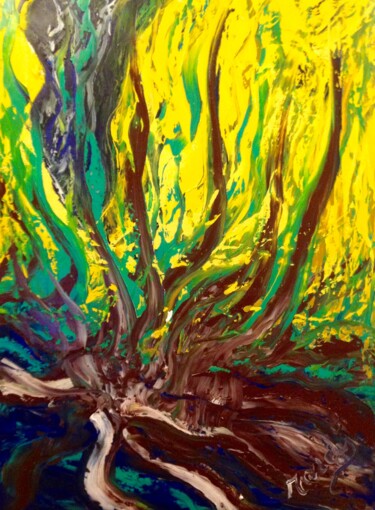 Pittura intitolato "Mangrove" da Moreau Franck Didier, Opera d'arte originale, Olio